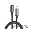 Дата кабель USB-C to Lightning 1.0m PD30W zinc alloy braided black ColorWay (CW-CBPDCL098-BK)