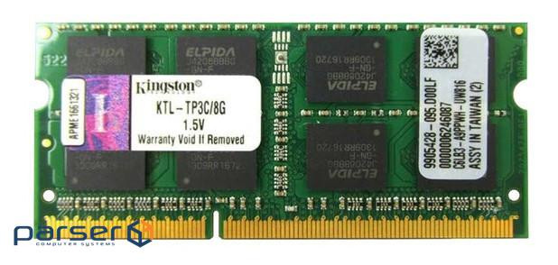 Пам"ять Kingston 8 GB SO-DIMM DDR3 1600 MHz (KTL-TP3C/8G)
