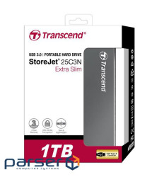 Зовнішній жорсткий диск TRANSCEND 1TB TS1TSJ25C3N USB 3.0 StoreJet 25C3 2.5