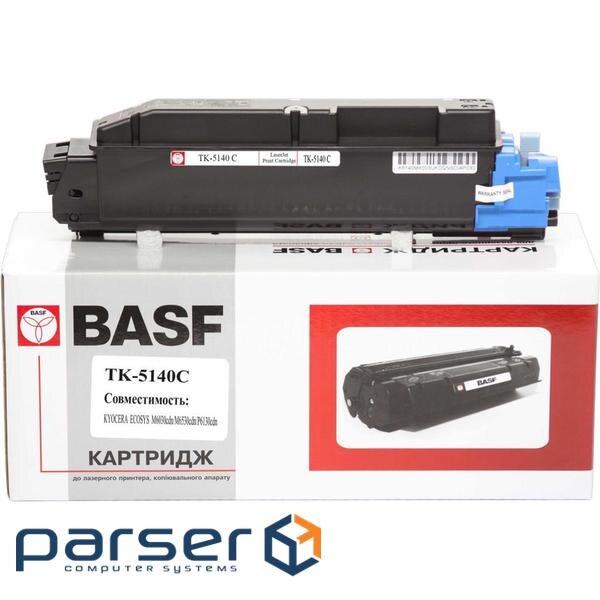 Тонер-картридж BASF Kyoс era TK-5140 Cyan, 1T02NRCNL0 (KT-TK5140C) (BASF-KT-TK5140C)