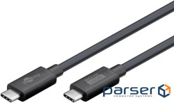 Кабель пристроїв-подовжувач USB Type-C M/M 1.2m,(USB4Gen4) 80Gbps 240W/5A Cu,чорний (75.07.4376-1) (75.07.4376-1)