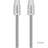 CANYON cable OnWire 60MG C-C 60W Magnet Braided 1m Light Grey (CND-CCMG60AB15LG)
