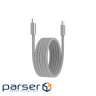 CANYON cable OnWire 60MG C-C 60W Magnet Braided 1m Light Grey (CND-CCMG60AB15LG)