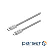 CANYON cable OnWire 60MG C-C 60W Magnet Braided 1m Light Grey (CND-CCMG60AB15LG)