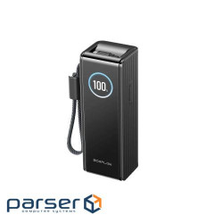 Павербанк EcoFlow RAPID Power Bank с кабелями 25000mAh черный (EF-RAPID25K100W-B-EU)