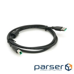 Кабель USB 2.0 VegGieg AM / BM, 1.5m, 1 ферит, Black, Q120 (V-U205)