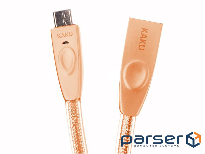 Кабель iKAKU Speeded series for mirco, Gold, довжина 1м , 2.4A, BOX (13046)
