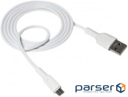 Date cable USB 2.0 AM to Micro 5P 1.0m NB212 2.1A White XO (XO-NB212m-WH)