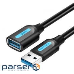 Подовжувач Vention USB - USB V 3.0 (M/F), 1.5 м , Black (CBHBG)