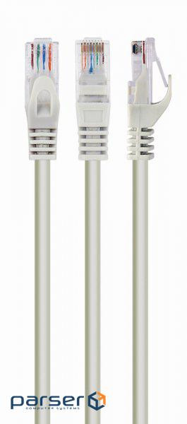 Патч корд PP6U-1M, UTP, категорія. 6, литий, 50u "штекер із клямкою, 1 м, сірий