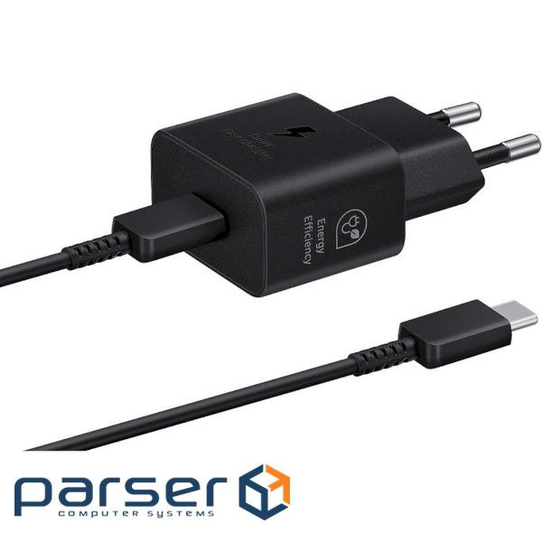 Зарядний пристрій Samsung 25W Power Adapter (w C to C Cable) Black (EP-T2510XBEGEU)
