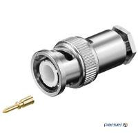 Конектор BNC-> FreeEnd, / M нарізний для RG58 / U Gold bu, HQ (75.01.1332-100)