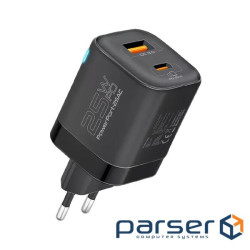 Зарядний пристрій Promate PowerPort-25AC Black (powerport-25ac.black)