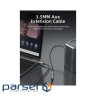 Аудіо кабель Cabletime 3.5 мм (M) - 3.5 мм (F), 3 м (CF11N) (CA915255)