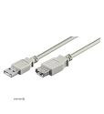 Кабель пристроїв-подовжувач USB2.0 A M/F 1.8m,AWG28 2xShielded D=4.5mm Cu,сірий (75.06.8715-1) (75.06.8715-1)