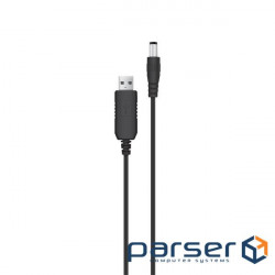 Кабель живлення ACCLAB USB to DC, 5,5 х2, 5 мм, 9V, 1A, 1 м Black (1283126565113)