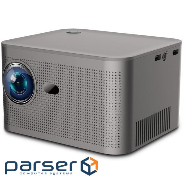 Проектор H96MAX HY350 , LED, LCD, Full HD, 300 AL,16:9, Android 11.0, HDMI, WiFi, Bluetooth, сірий
