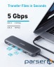 USB-Хаб/Док-станція ANKER 332 USB-C Hub 5-in-1, PD in 100W, 4K HDMI, 2xUSB-A, USB-C 5Gbps (A8355H11)