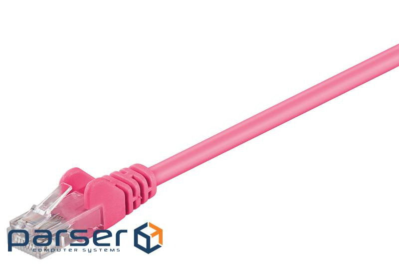 Патч-корд неекранований RJ45 UTP6 1.5m, patch AWG24 D=5.8mm Gold Protect, малиновий (75.09.5593-10)