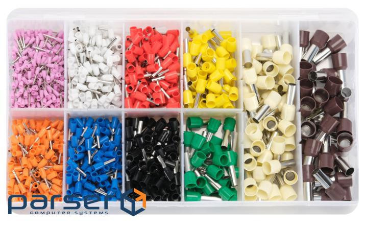 Набір клем / наконечників 1230шт(E0308v-300,E0508o-200,E2508bl-100,E1008b-150,E1508r-120, (YT-39485) (E0308v-300,E0508o-200,E2508bl-100,E1008b-150,E1508r-120, (YT-39485)