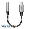 Перехідник AUX Proove SoundMesh Type-C to 3.5mm gray (ACSM00005201)