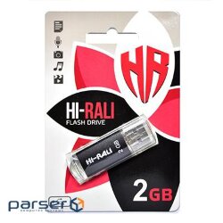 Флеш-накопитель USB 2GB Hi-Rali Rocket Series Black (HI-2GBRKTBK)