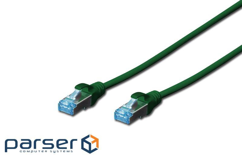 Патч корд Digitus SF-UTP, CAT 5e, 0.5м, AWG 26/ 7, зеленый (DK-1531-005/G)