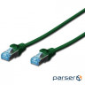 Патч корд Digitus SF-UTP, CAT 5e, 0.5м, AWG 26/ 7, зеленый (DK-1531-005/G)