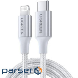 Кабель UGREEN US304 Type-C to Lightning PD36W MFi 1м White (US304 White 1M)