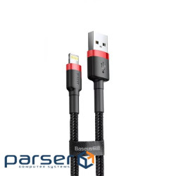 Кабель Baseus Cafule USB-Lightning, 2.4A, 1м Black (6953156274976)