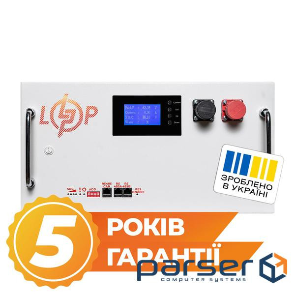 Аккумулятор LP LiFePO4 51,2V - 315 Ah (16128Wh) (BMS SP 200A/100А) RM RS485/CAN LCD WH (40687)