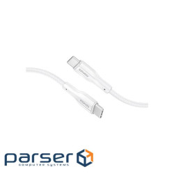 Дата кабель USB-C to USB-C 2.0m 3A xCord-CC200 white Promate (xcord-cc200.white)