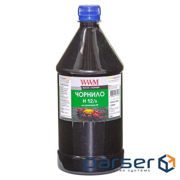 Чорнило WWM HP №10/11/12 1000г Black (H12/B-4)