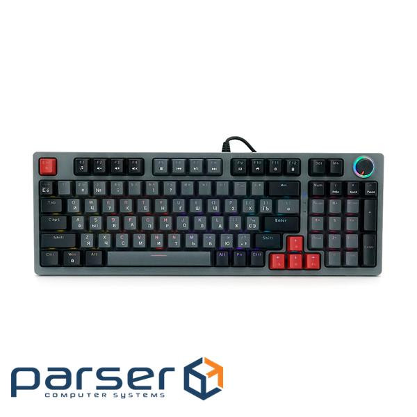 Клавіатура механічна USB JEDEL KL-114, довжина кабелю 170см, RGB підсвічування, (Eng / Укр / Рус), (