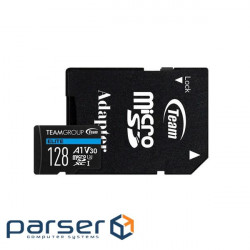 Карта пам'яті TEAM 128 GB microSDXC UHS-I (U3) V30 A1 Team Elite + SD-адаптер (TEAUSDX128GIV30A103)