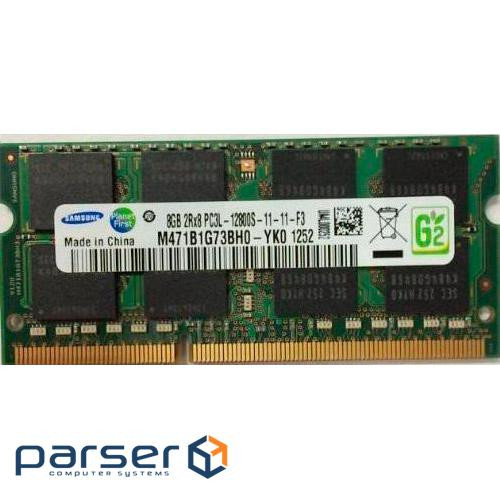 Оперативна пам'ять SAMSUNG SO-DIMM DDR3L 1600MHz 8GB (M471B1G73BH0-YK0)