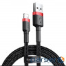 Дата кабель USB 2.0 AM to Lightning 3.0m 2.0A red-black Baseus (CALKLF-R91)