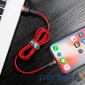 Дата кабель USB 2.0 AM to Lightning 3.0m 2.0A red-black Baseus (CALKLF-R91)