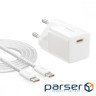 СЗУ Baseus GaN5 Mini Fast Charger Type-C 25W (З кабелем Type-C to Type-C 100W 1m) (P10110909113-01)
