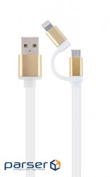 Дата кабель USB 2.0 AM to Lightning/Micro 1.0m Cablexpert (CC-USB2-AM8PmB-1M-GD)