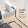 Дата USB-C кабель USB-C 1.0m PD Fast Charging 65W 3А grey ColorWay (CW-CBPDCC040-GR)