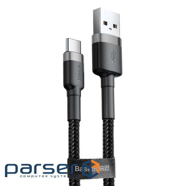 Дата кабель USB 3.1 AM to Type-C 0.5m 3A grey-black Baseus (CATKLF-AG1)