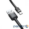 Дата кабель USB 3.1 AM to Type-C 0.5m 3A grey-black Baseus (CATKLF-AG1)