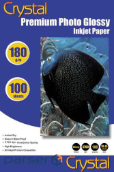 Фотопапір Crystal, глянсовий, A6 (10x15), 180 г/м2, 100 арк (GL-R6-180-100) (GL-R6-180-100)