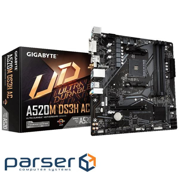 Материнська плата GIGABYTE A520M DS3H AC