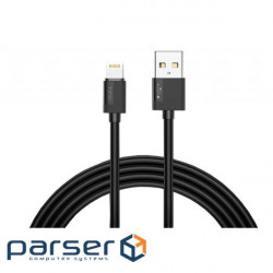 Date cable USB 2.0 AM to Lightning 1.2m Nets T-L801 Black T-Phox