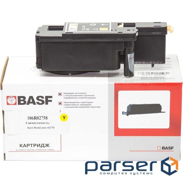 Toner cartridge BASF Xerox Ph 6020/6022/WC6025/6027 Yellow 106R02758 (KT-106R0275 (BASF-KT-106R02758)