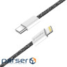 Дата кабель USB-C to Lightning 1.0m 27W black ColorWay (CW-CBPDCL061-BK)