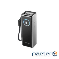 Павербанк EcoFlow RAPID Power Bank с кабелями 25000mAh серебристый (EF-RAPID25K100W-S-EU)