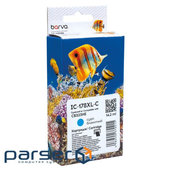Картридж Barva HP 178XL (CB318HE/CB323HE) 950c, Cyan (IC-178XL-C)